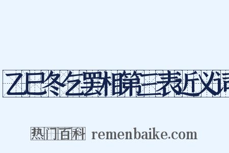 乙巳冬乞罢相第三表近义词是什么意思的图片